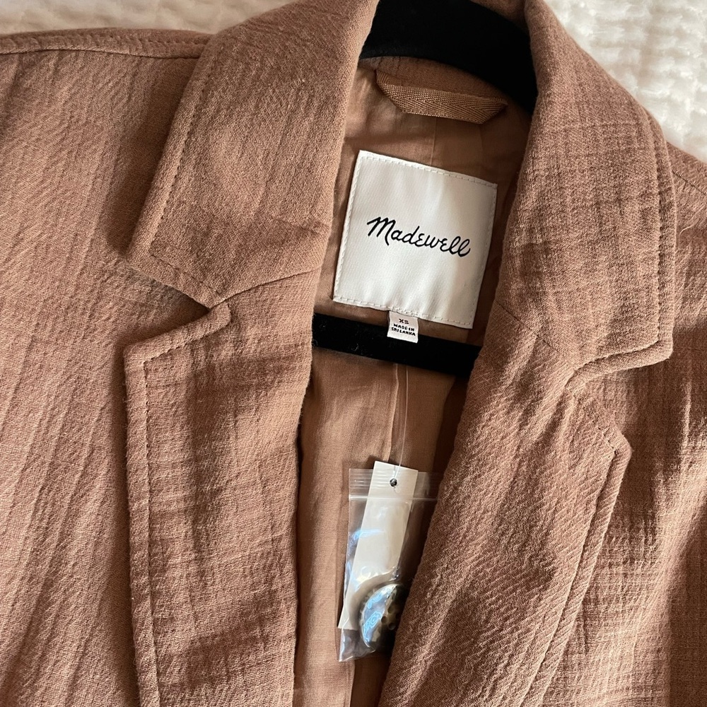 Madewell | Cotton-Linen Relaxed Larsen Blazer | Women’s Blazer | NWT - Picture 7 of 11